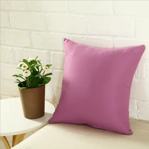 Square Monochrome Cushion Simple Leisure Sofa Decorative Throw Pillow