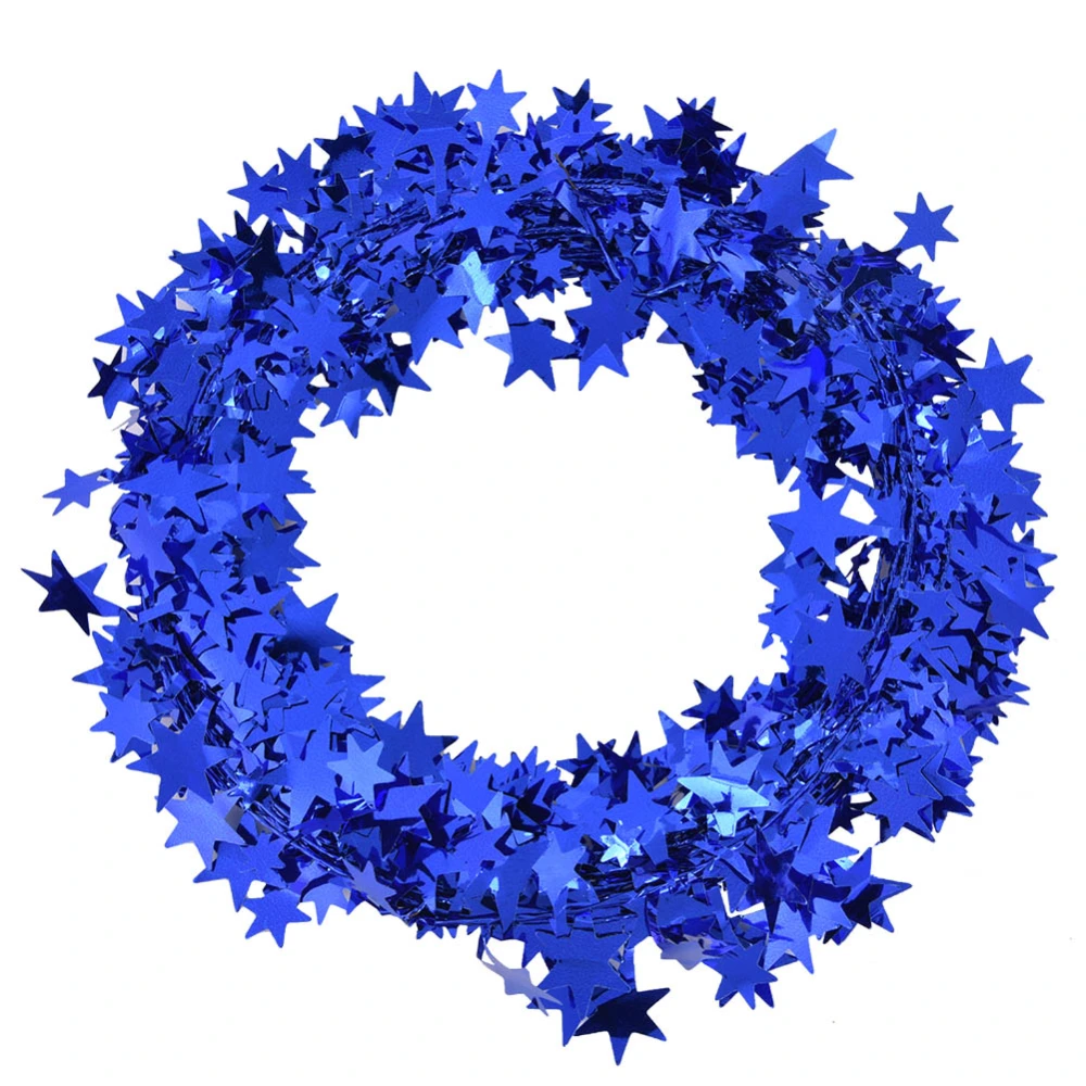 7.5m Small Star Garland Christmas Tree Wedding Party Decoration Clothing Accessories (Blue)