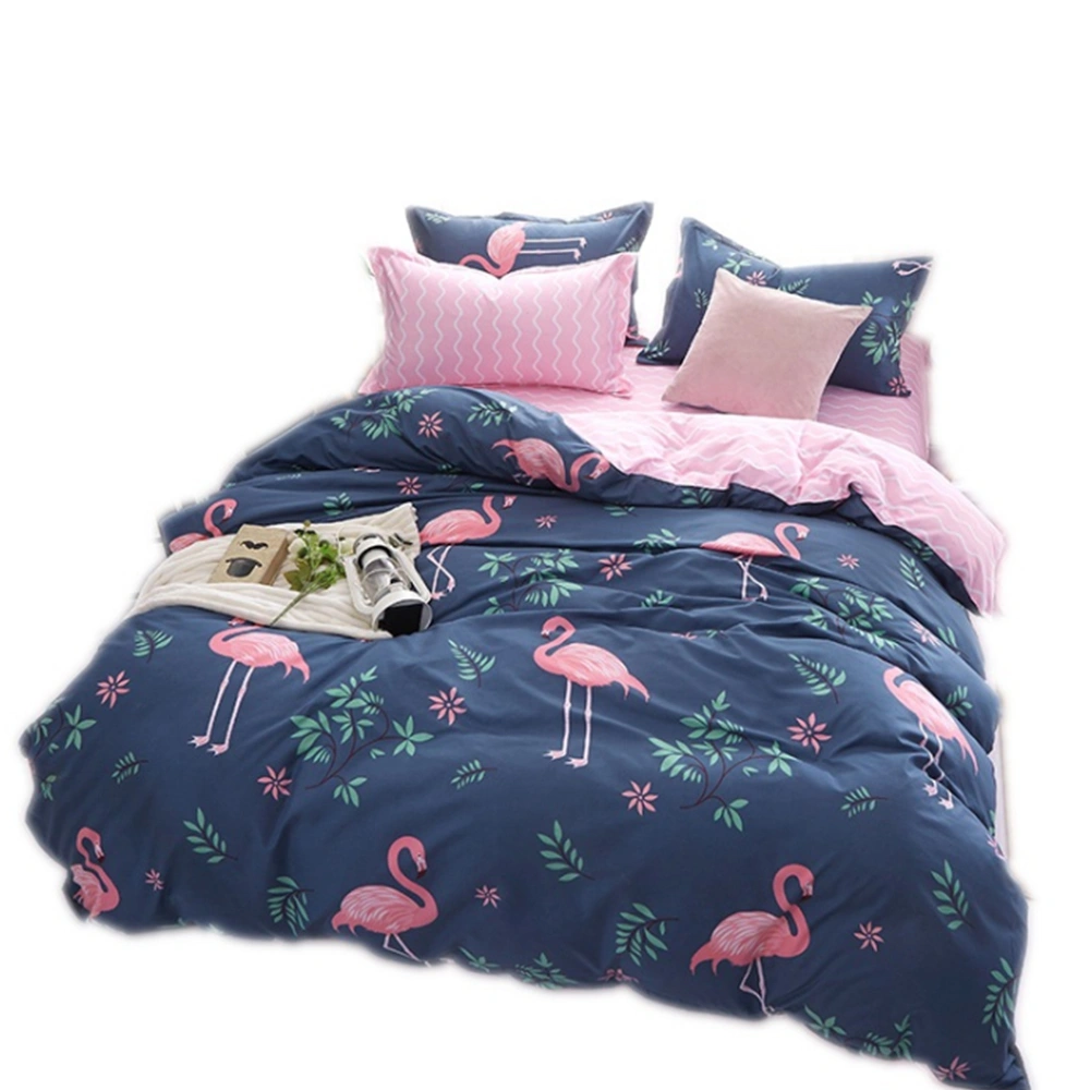 4 Pcs Patter Printed Bed Suits, Luxury Complete Bedding Set, Cute Cover