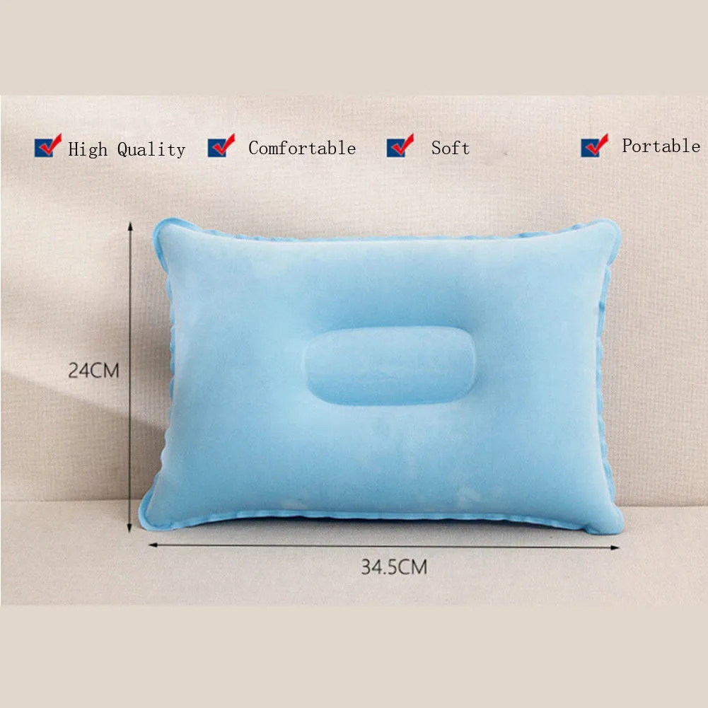 Portable Inflatable Air Pillow Compressible Lightweight Travel Plane Head Rest