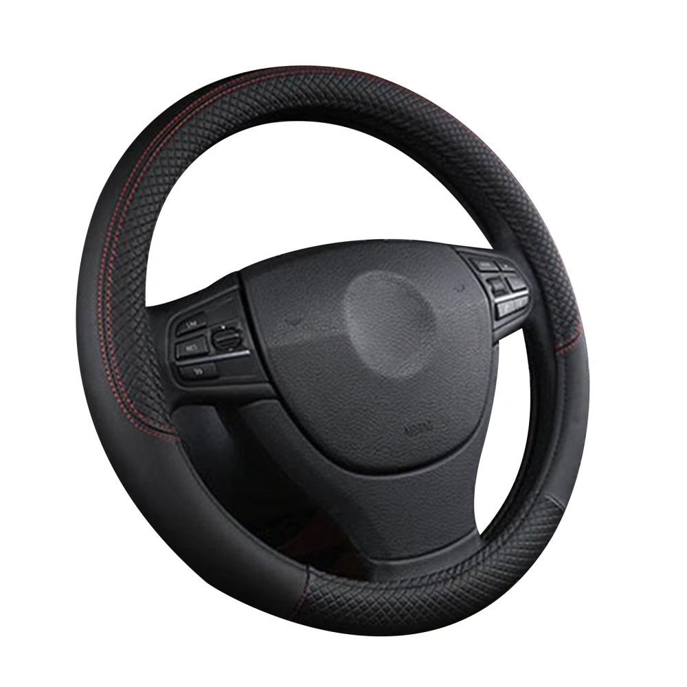 Steering Wheel Cover Universal Non-Slip Breathable Leather Steering Wheel Wrap