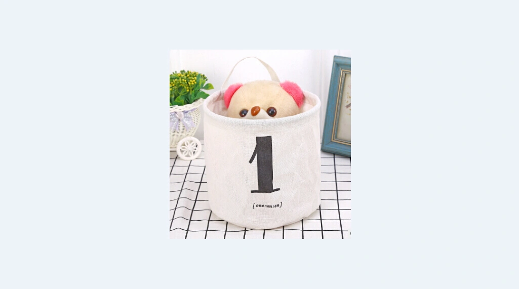 Storage Bin, Cylinder-Shaped Number Organized Bag with Handle