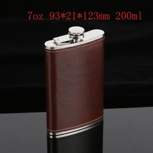 5/6/7/8/9/10 oz Stainless Steel Hip Flask Portable Pocket Wine Bottle