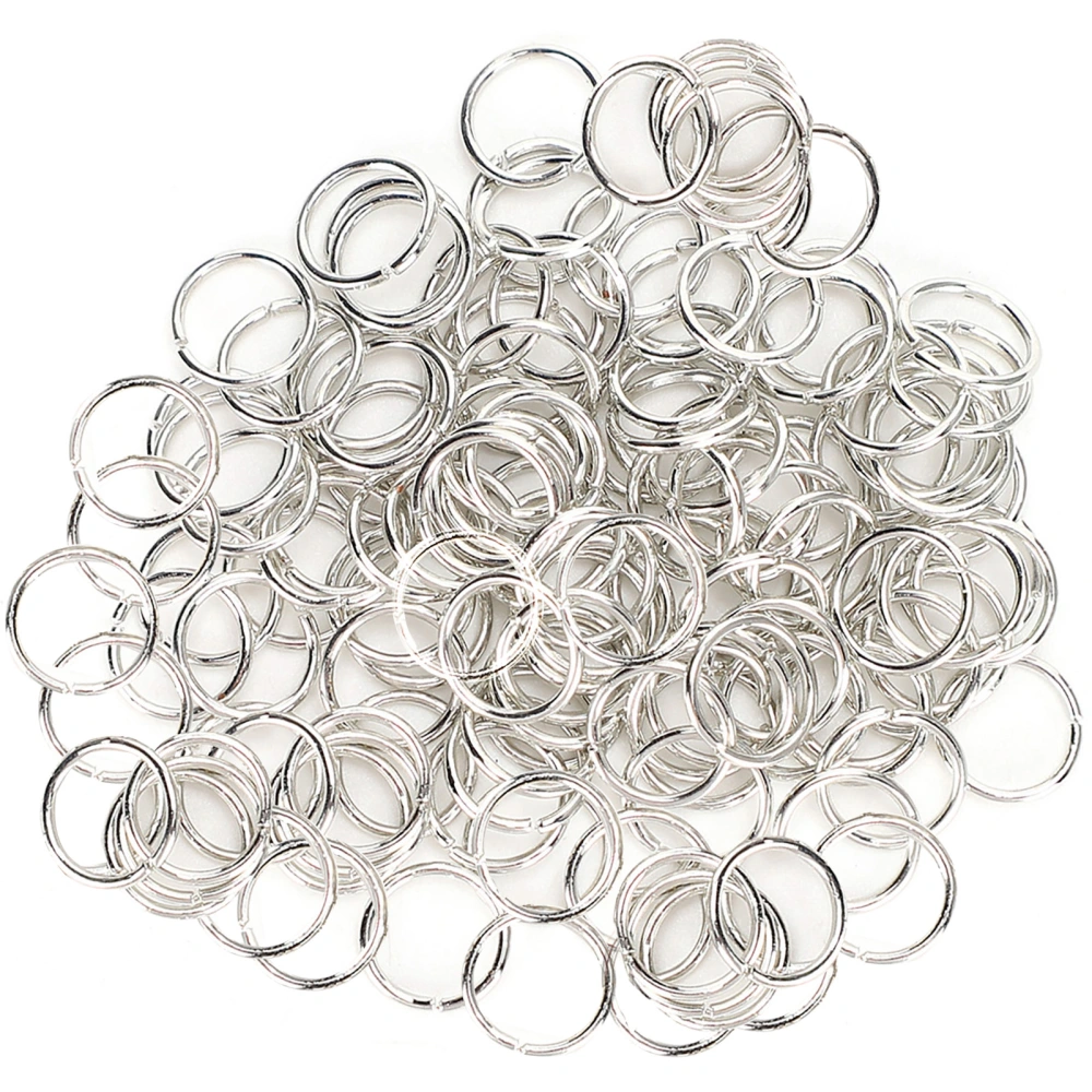 1000PCs DIY Hand Made Jewelry Accessories Open Jump Ring Silver Iron Keychain Connector