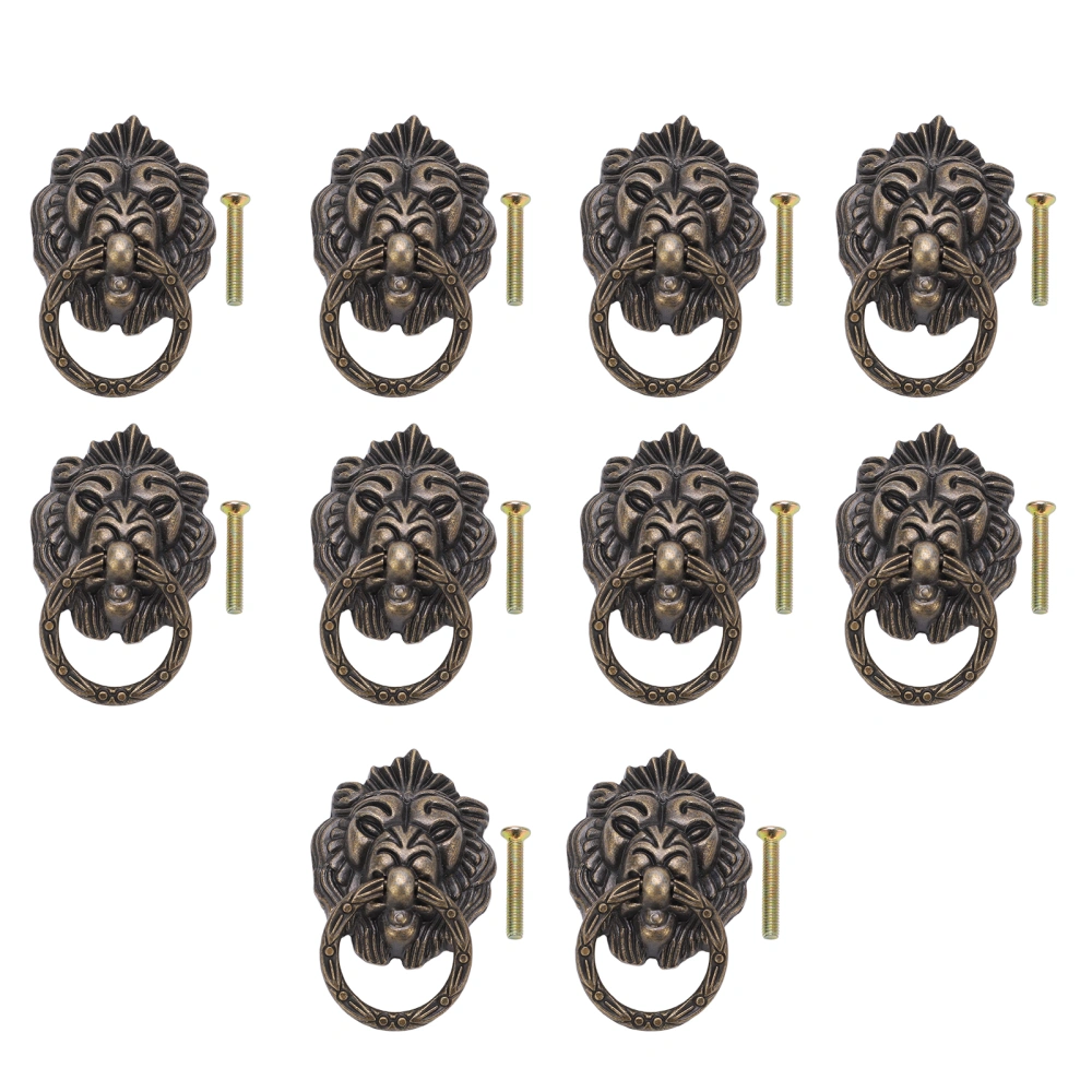 10Pcs Furniture Handles Vintage Unique Animal Head Shape Knobs for Drawers Jewelry Boxes