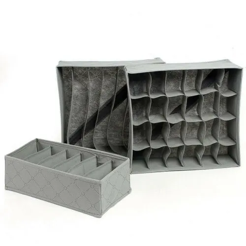 3Pcs Underwear Storage Box Drawer Household Socks Bra Drawer Organizers