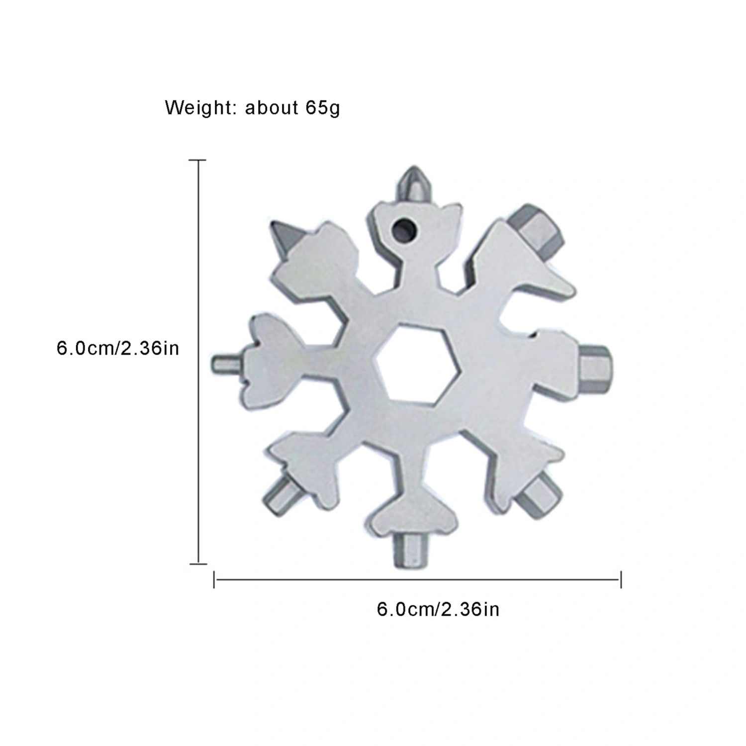 Compact Snowflake Stainless Steel Multi-Tool, 18/19 in 1 Combination Tool