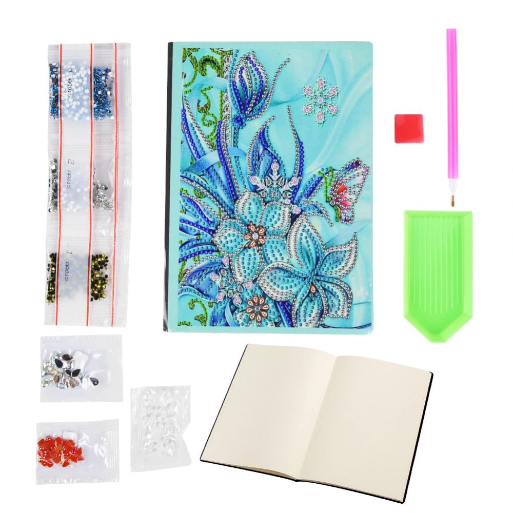 5D Diamond Painting Notebook Embroidery Diary Book 50 Pages Butterfly &amp; Flower Pattern DIY Diamond Art Gifts