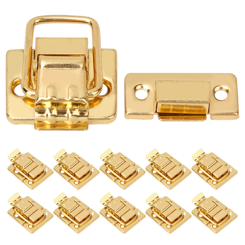 10 Pcs Latch Catch Golden Stainless Steel Box Chest Suitcase Toggle Latch Hasp 28x40mm