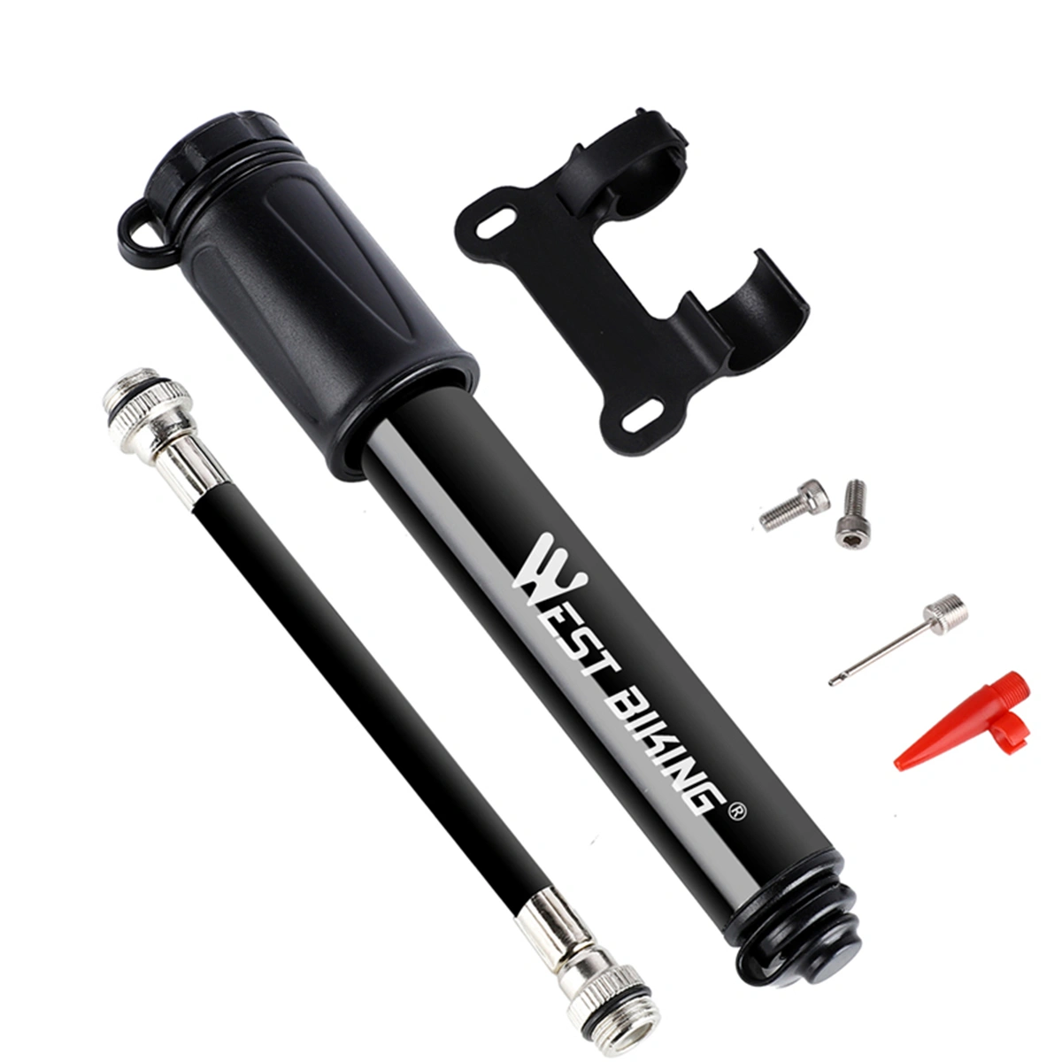 Portable Mini Bicycle Tyre Pump, Compact Pump Tool for Bike/Balls