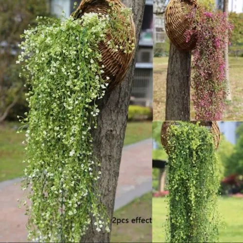 Festival Interspersed Fake Suspended Silk Flowers without Basket