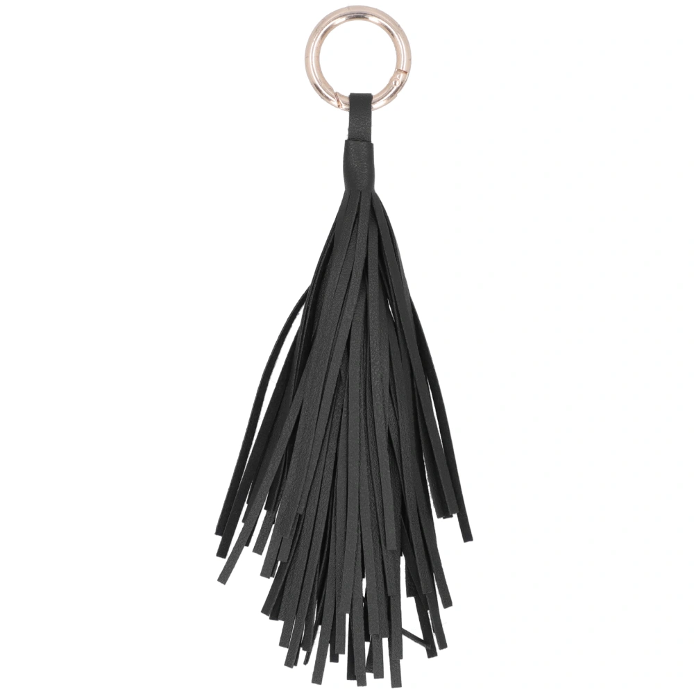 Tassel Keychain Stylish Creativity Keyring Holder DIY HandMade Craft Decorations(Black )