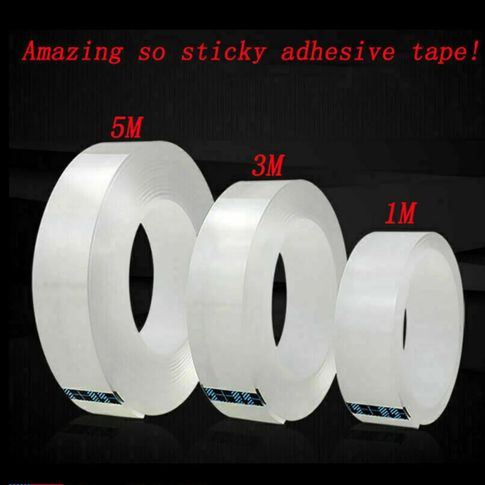 Double-Sided Grip Tape Magic Adhesive Washable Traceless Invisible Gel