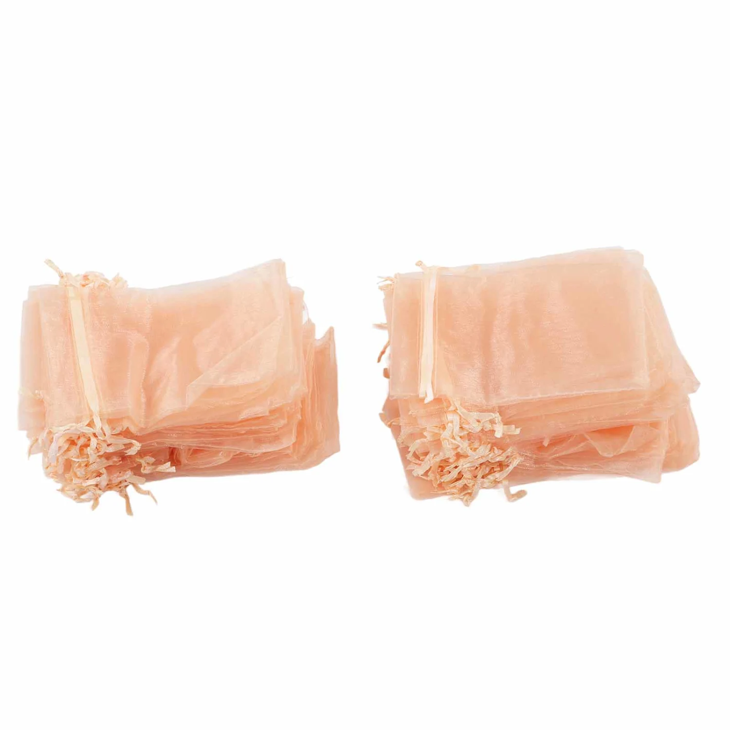 100PCS Organza Bags 10x15cm Transparent Drawstring Gift Bags Mesh Portable Jewelry Bags Jewelry Bags Drawstring for Wedding Rose Gold