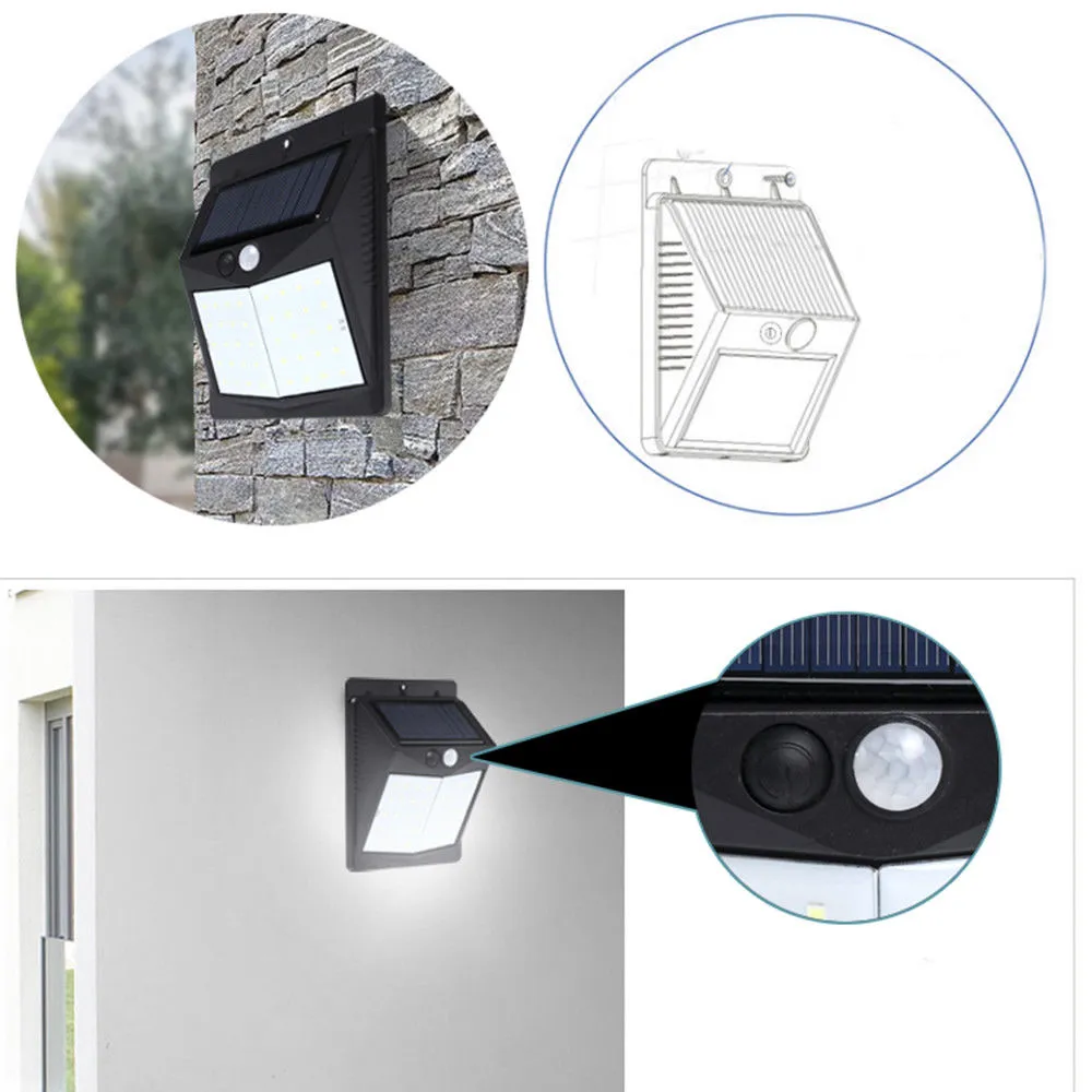 40 LED Solar Power Lights, Security Outdoor Waterproof Lights for Home