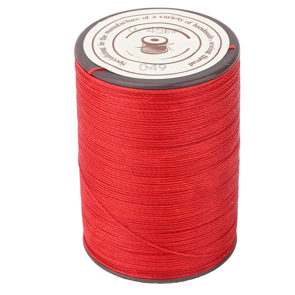 0.45mm Leather Sewing Wax Cord 160m/Roll Handwork Knitting Craft Wax Thread(Red)