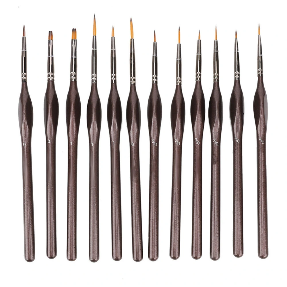 12PCS Professional Detail Paint Brush Set Fine Liner Brushes Art Painting Tools Kit with Storage Bag(12PCS&nbsp; Fine Liner Brushes )