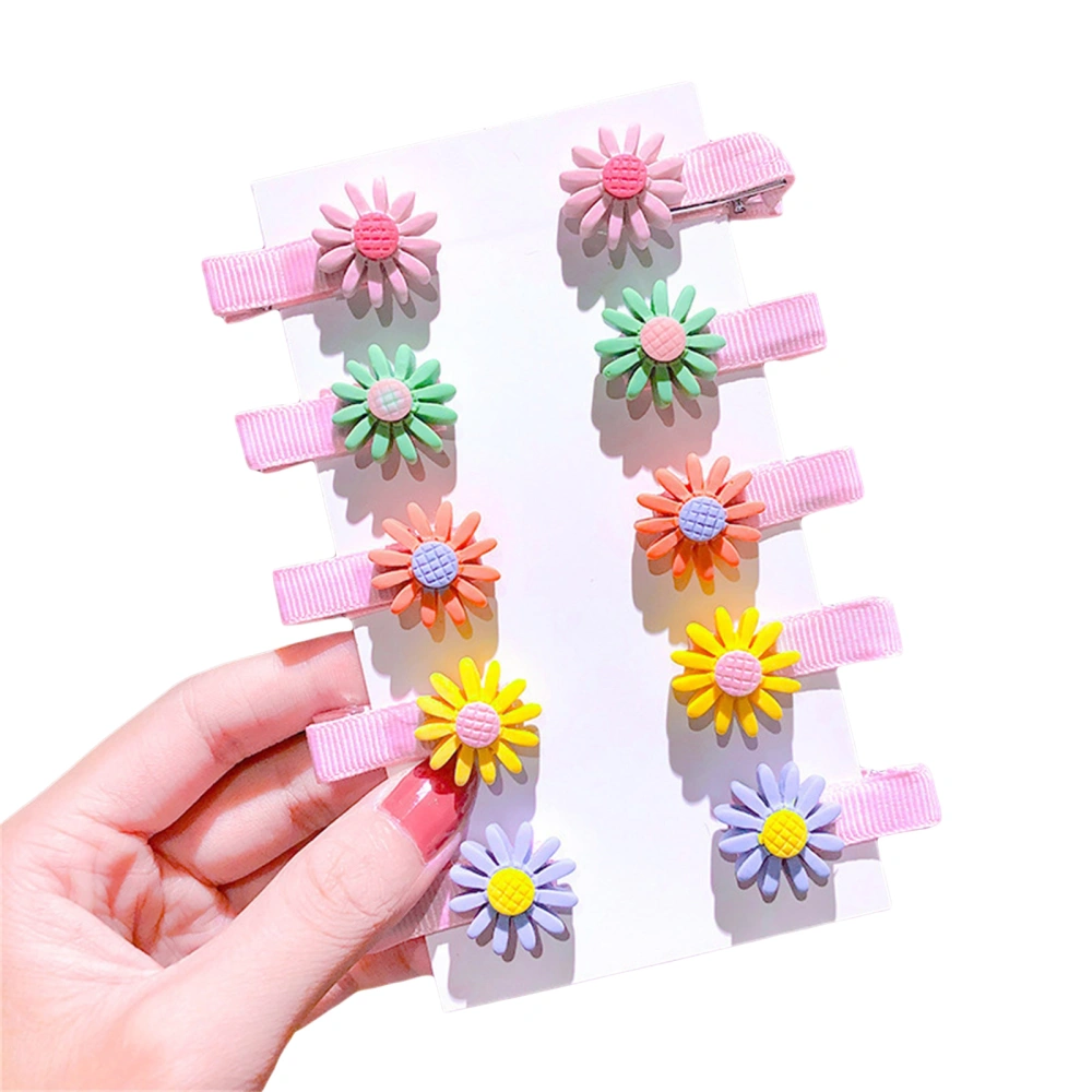 10pcs Children Girls Hair Clips Flowers Fruits Hair Styling Accessory