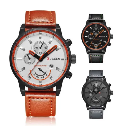 Vintage Style Stainless Steel Waterproof Quartz Watch for Men