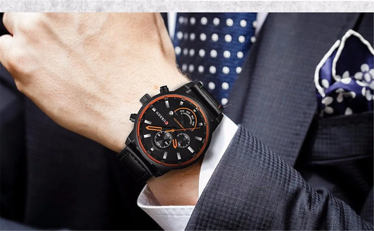 Vintage Style Stainless Steel Waterproof Quartz Watch for Men