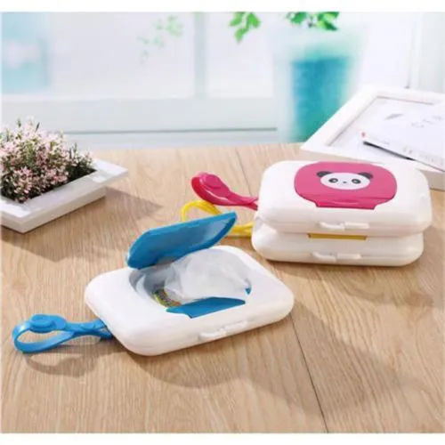 Baby Wet Wipe Box Cute Cartoon Animal Panda Print Wipe Case Dispenser