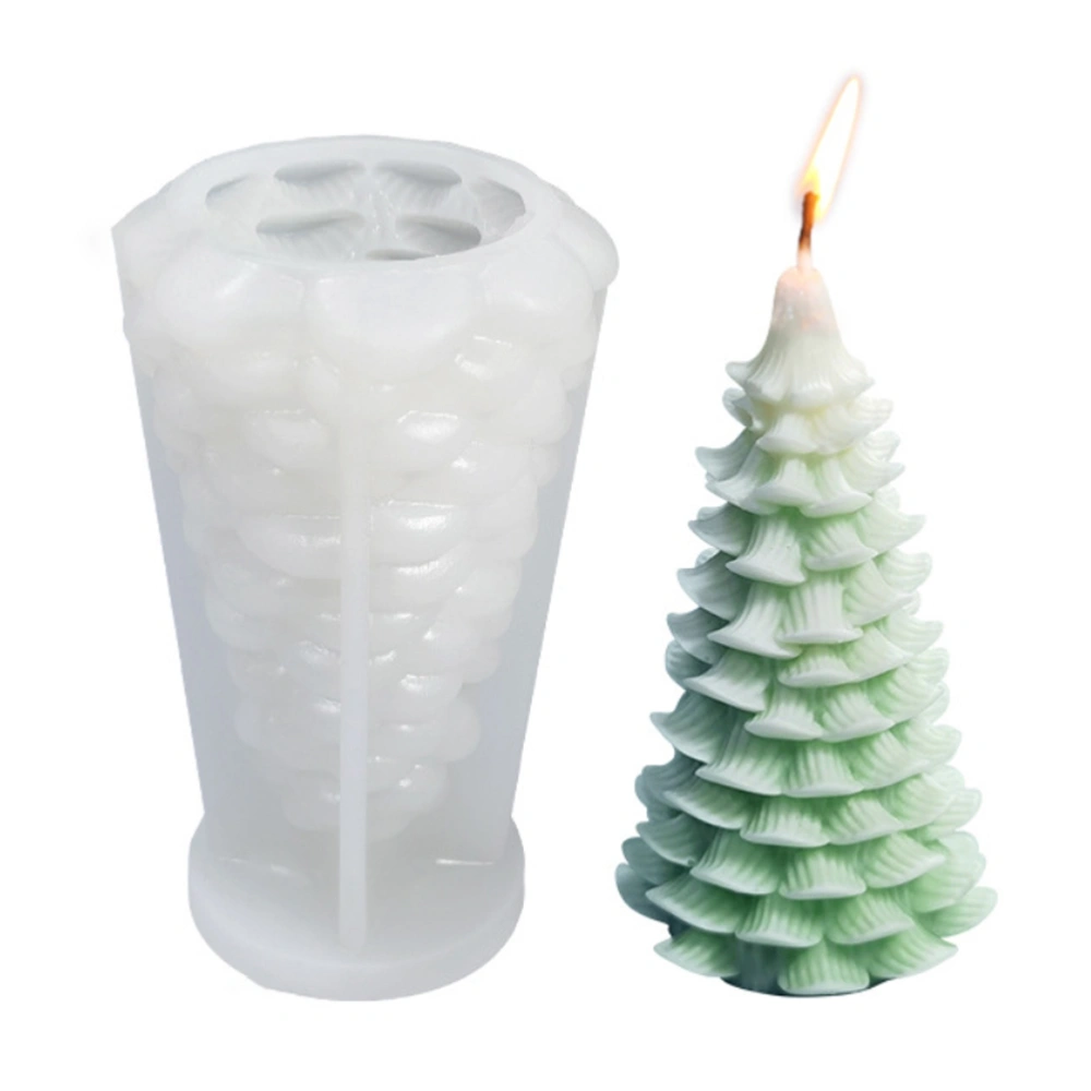 1 Pcs Christmas Tree DIY Silicone Candle Mold for Soap Cake Decorating Festival Craft Making Home Decoration Candle Making Supplies