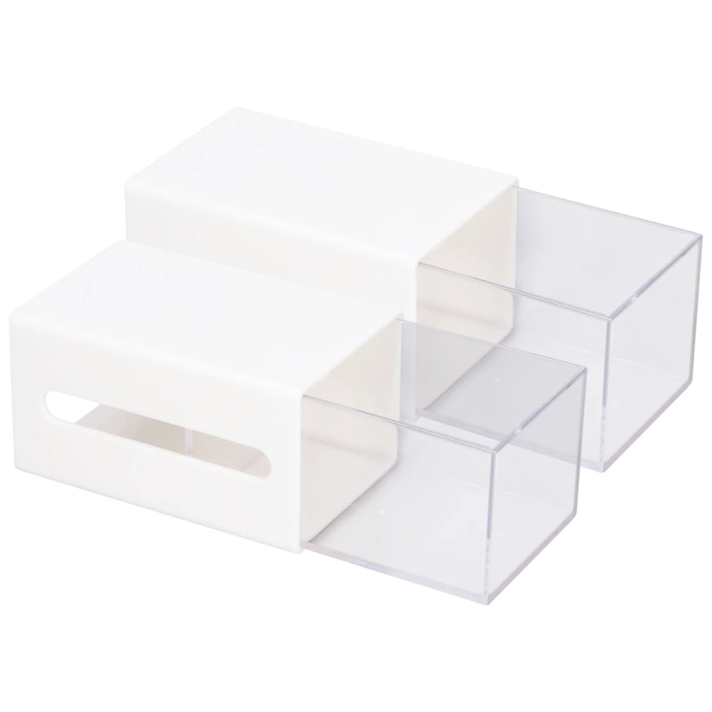 Wall Mounted Storage Box Multi Functional Double Sided Adhesive Organizer Case for Bedroom Office Bathroom