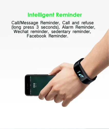 Bluetooth Smart Bracelet Watch Heart Rate Monitoring Fitness Tracker