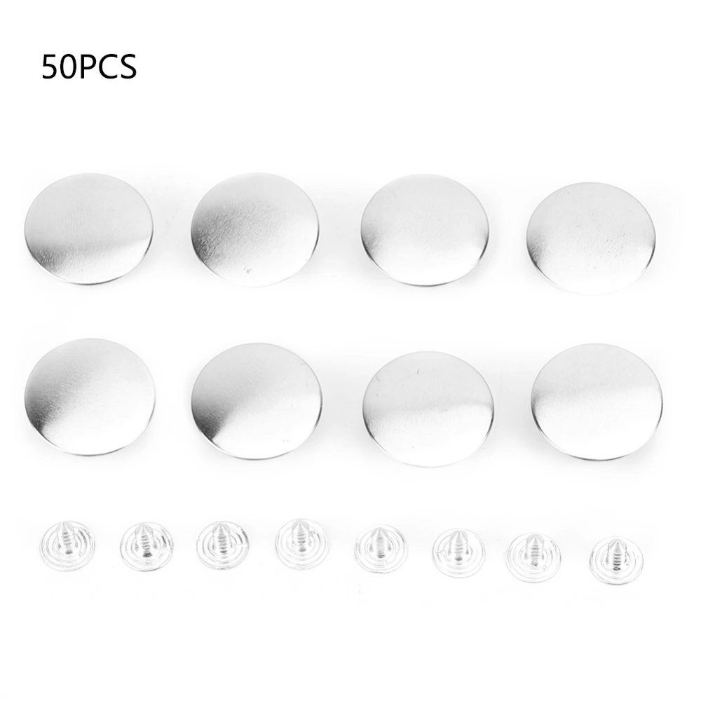 Smooth Metal Button Jeans Sweater Coat Decoration Buttons DIY Accessories 50pcs/set (20mm)