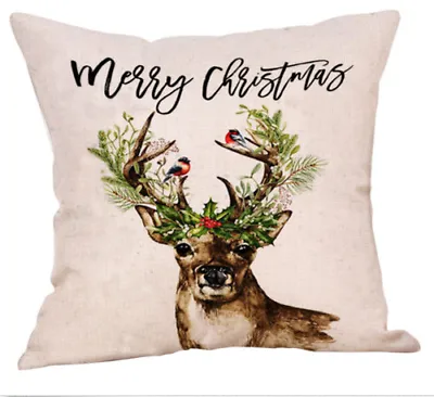 Unique Christmas Printed Square Home Decorative Pillow Cover