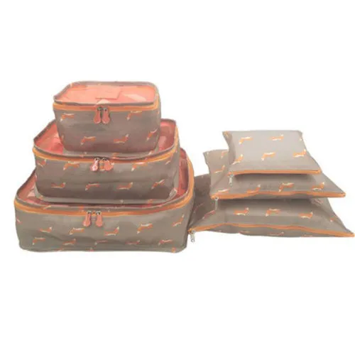6Pcs/Set Storage Bags Waterproof Packing Cube Luggage Organizer