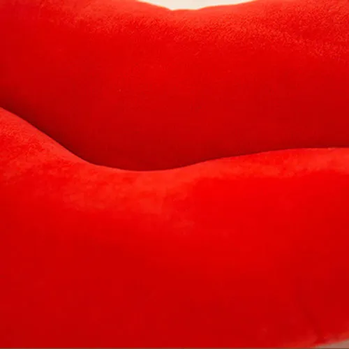 Lip Shaped Pillows Solid Color Cute Soft Fashion Plush Sofa Cushions