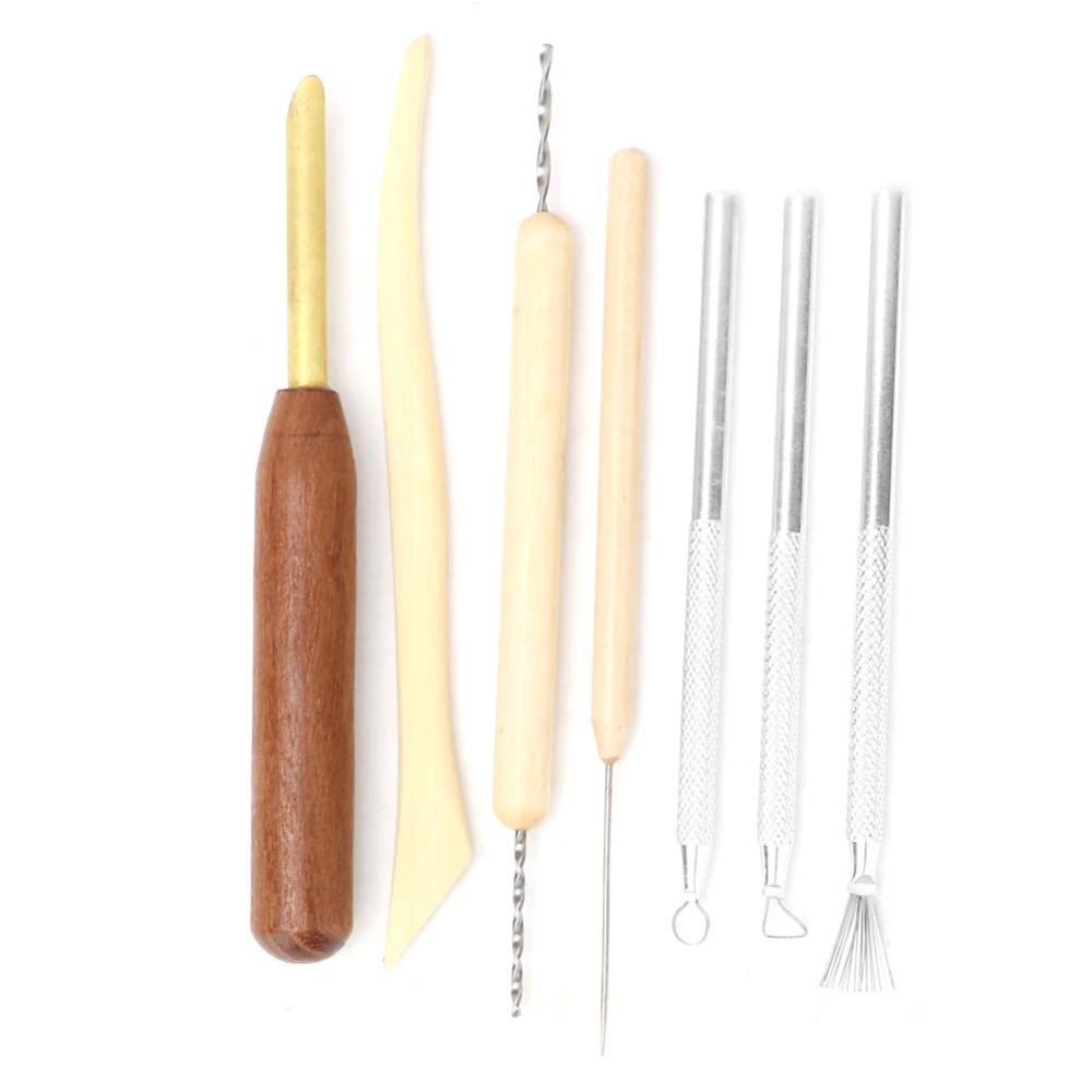 7Pcs Clay Sculpting Set Pottery Carving Sculpture Shaping Tool Art Craft DIY Tools