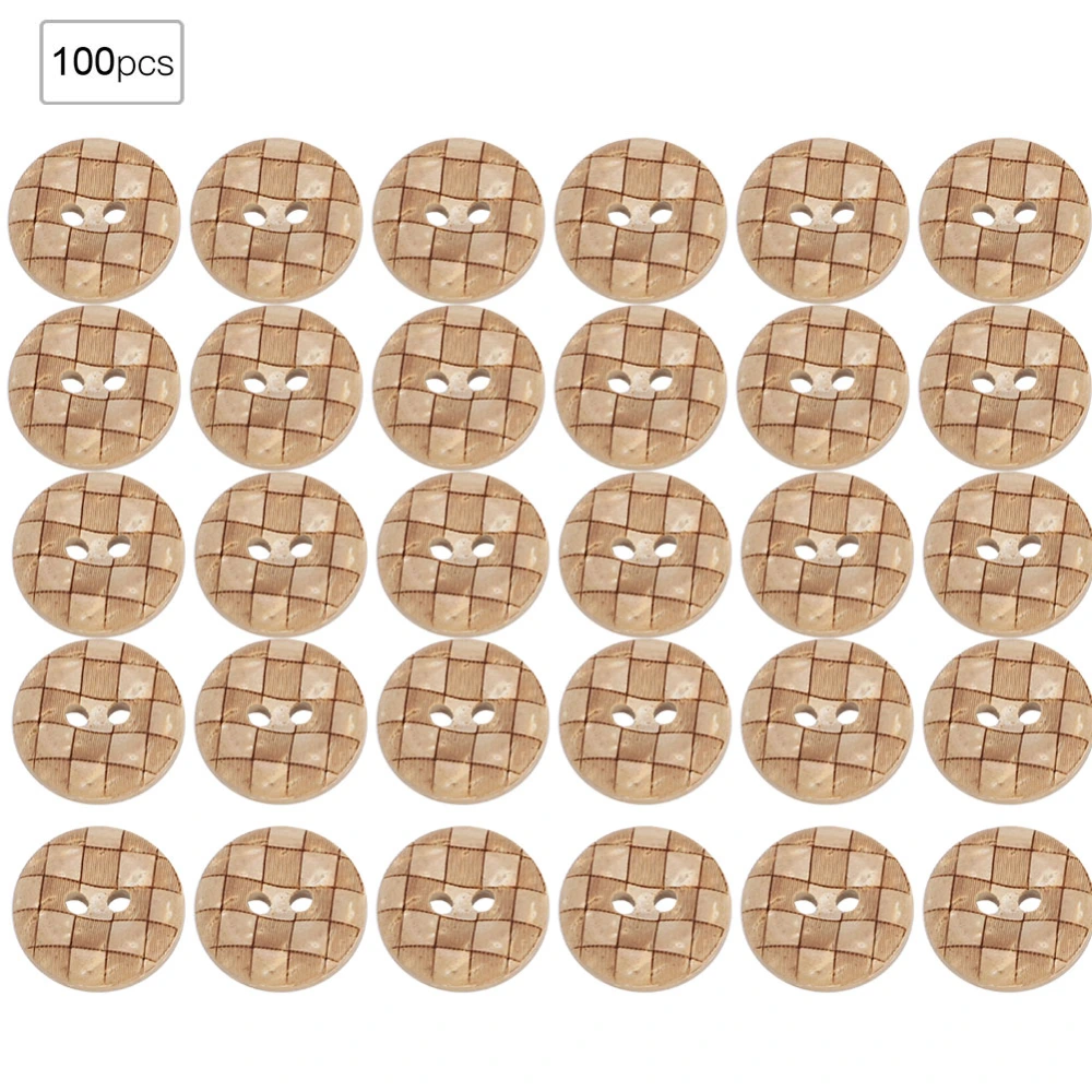 14-15mm 100pcs/bag 4-Holes Round Buttons Sew Tools Accessories Handmade Crafts DIY Wooden Button248