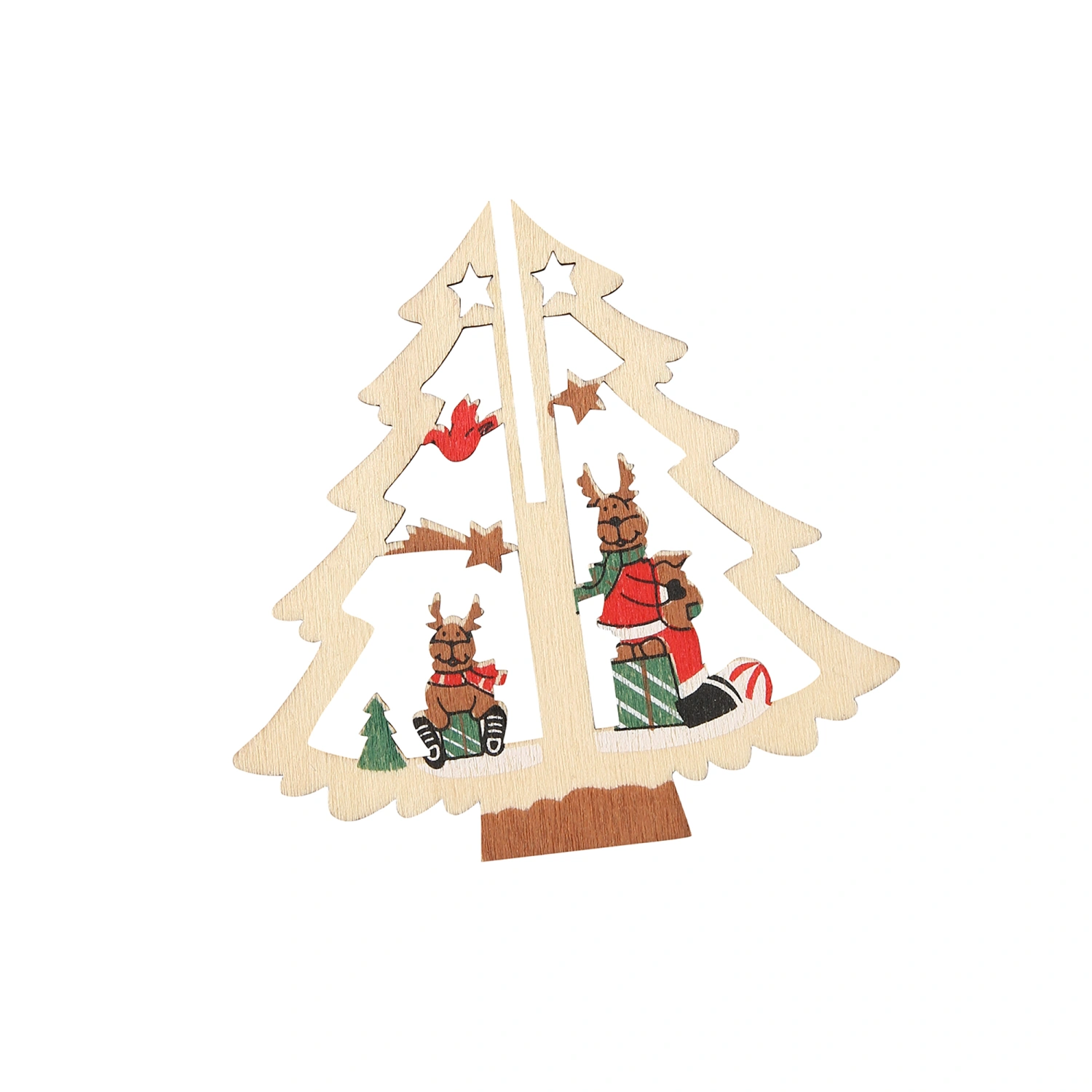 Christmas Tree Pendant, Xmas Wooden Frame Ornament, Memorial Decoration Bauble