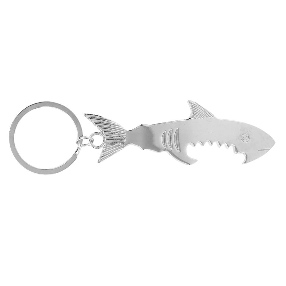 Metal Fish Shape Key Ring Bottle Opener Bag Key Chain Hanging Pendant