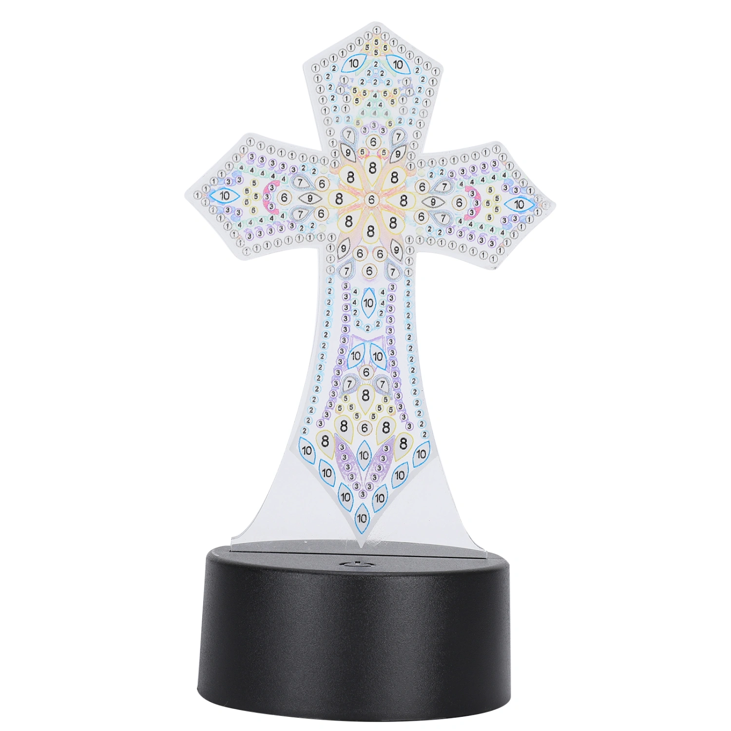 LED 7 Colors USB Night Light Acrylic DIY Diamond Painting Lamp Home Decoration (DP03)