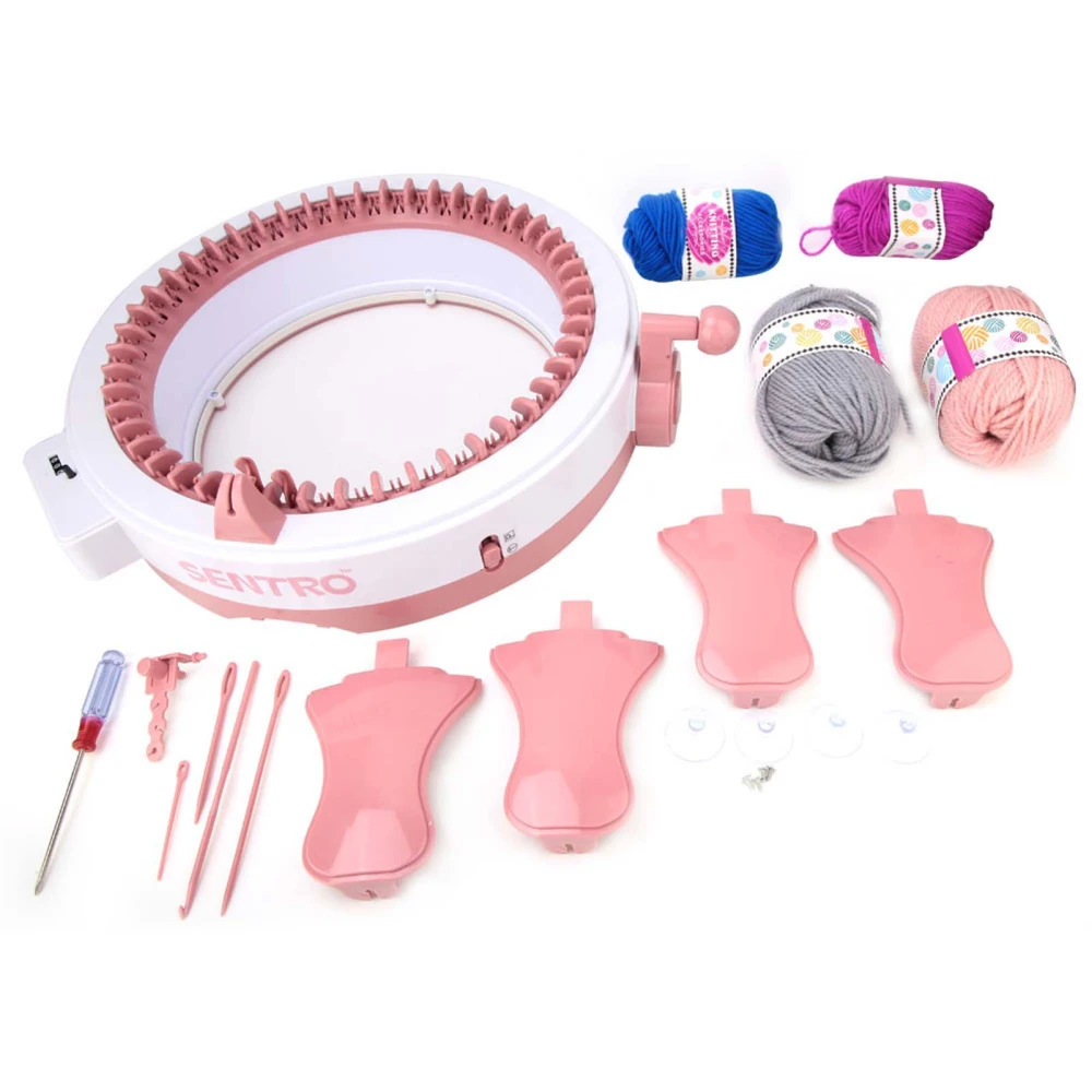 DIY Plastic Hand Knitting Sewing Machine Children Weaving Toy Tool Accessories(48 needles)