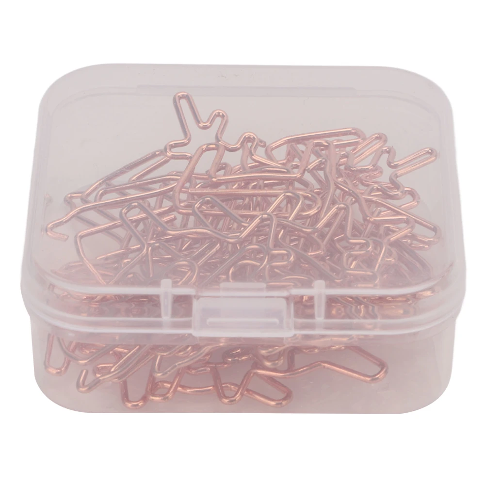 20Pcs Fawn Paper Clips Rustproof Electroplating Process Fadeless Portable Durable Sturdy Widely Used Cute Paper Clips