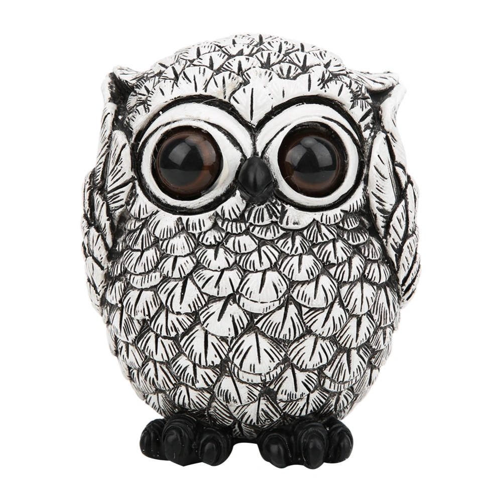 Ornament Synthetic Exquisite Owl Shape Resin Craft Gift Home Office Decoration S/M/LM