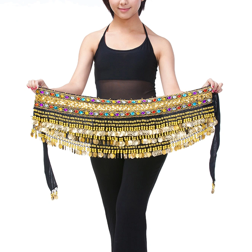 Belly Dance Coin Belt Dancing Hip Scarf Wrap Waist Chain for Women