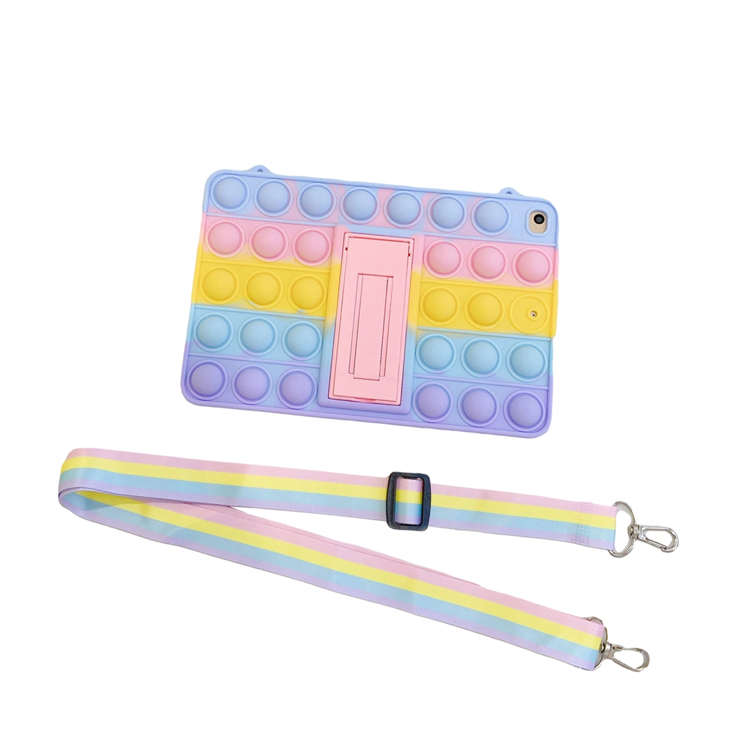 Tablet Back Case with Bracket, Stress Relief Protective Cover for iPad