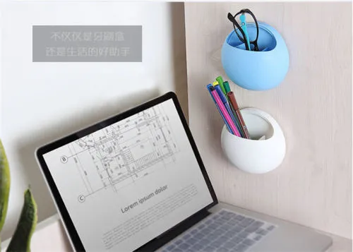 Toothbrush Wall Mount Holder, Sucker Toothpaste Organizer, Sundries Storage Box