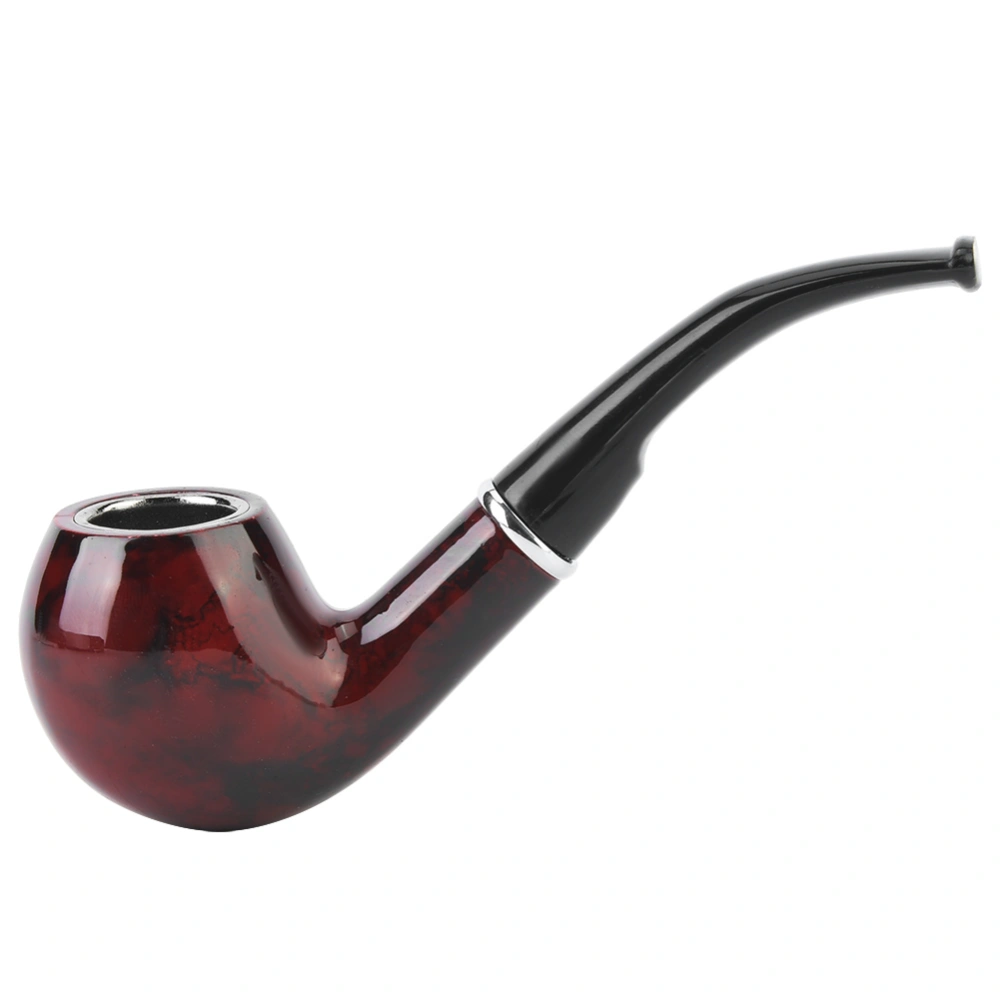 Imitating Red Marble Grain Resin Tobacco Pipe Round Head Smoking Cigarette Tool