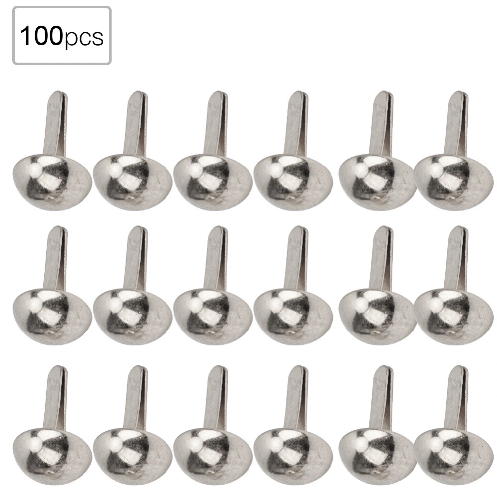 100 Pcs Mushroom shaped Decoration Rivets DIY Accessories for Bags Shoes Hats Clothes(12mm Silver )