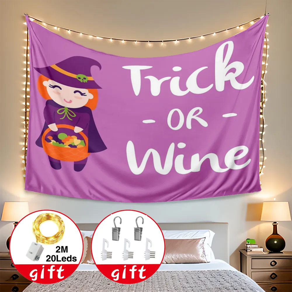 Halloween Decorative Tapestry, Halloween Pumpkin Graveyard Tapestry, for Bedroom Scary Grey Cemetery,#034