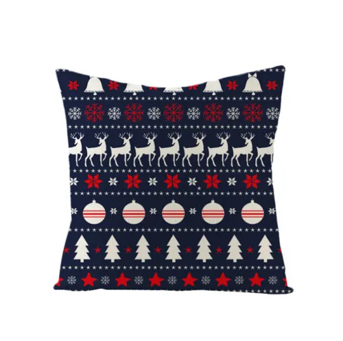 Christmas Cushion Cover Decorative Pillow Case Eco-Friendly Sofa Seat Case