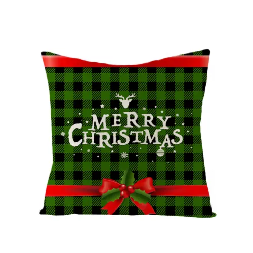 Christmas Cushion Cover Decorative Pillow Case Eco-Friendly Sofa Seat Case