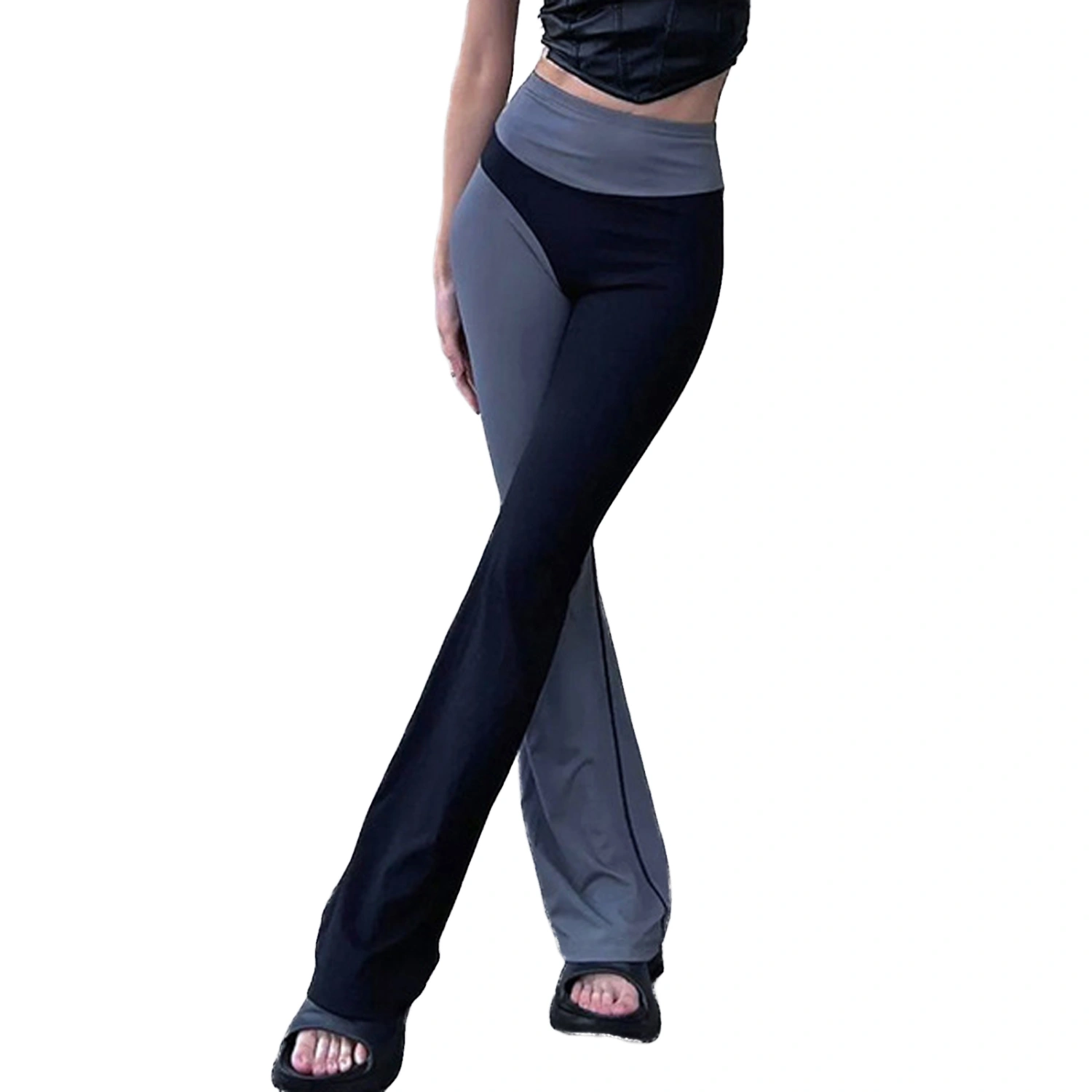Women Pants, Solid Color Long Street Casual Bell-Bottoms Trousers 