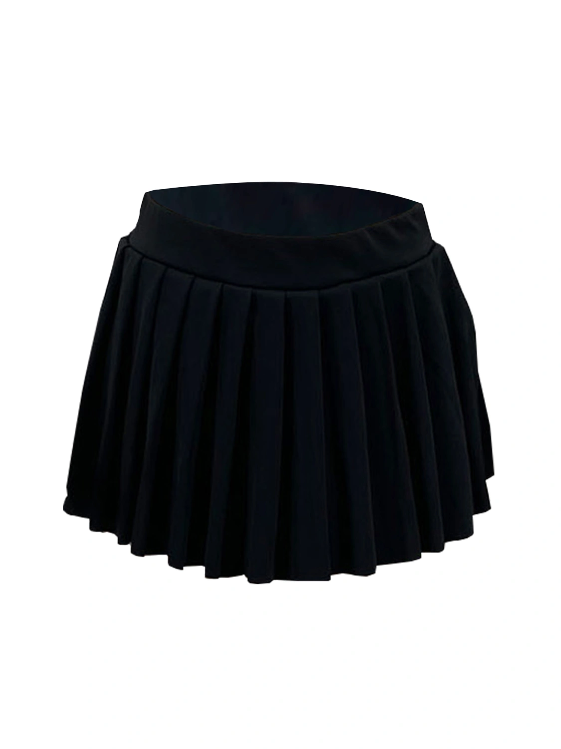 Women Pleated Skirt, High Waist Solid Color Mini Bottoms A-line Skirt